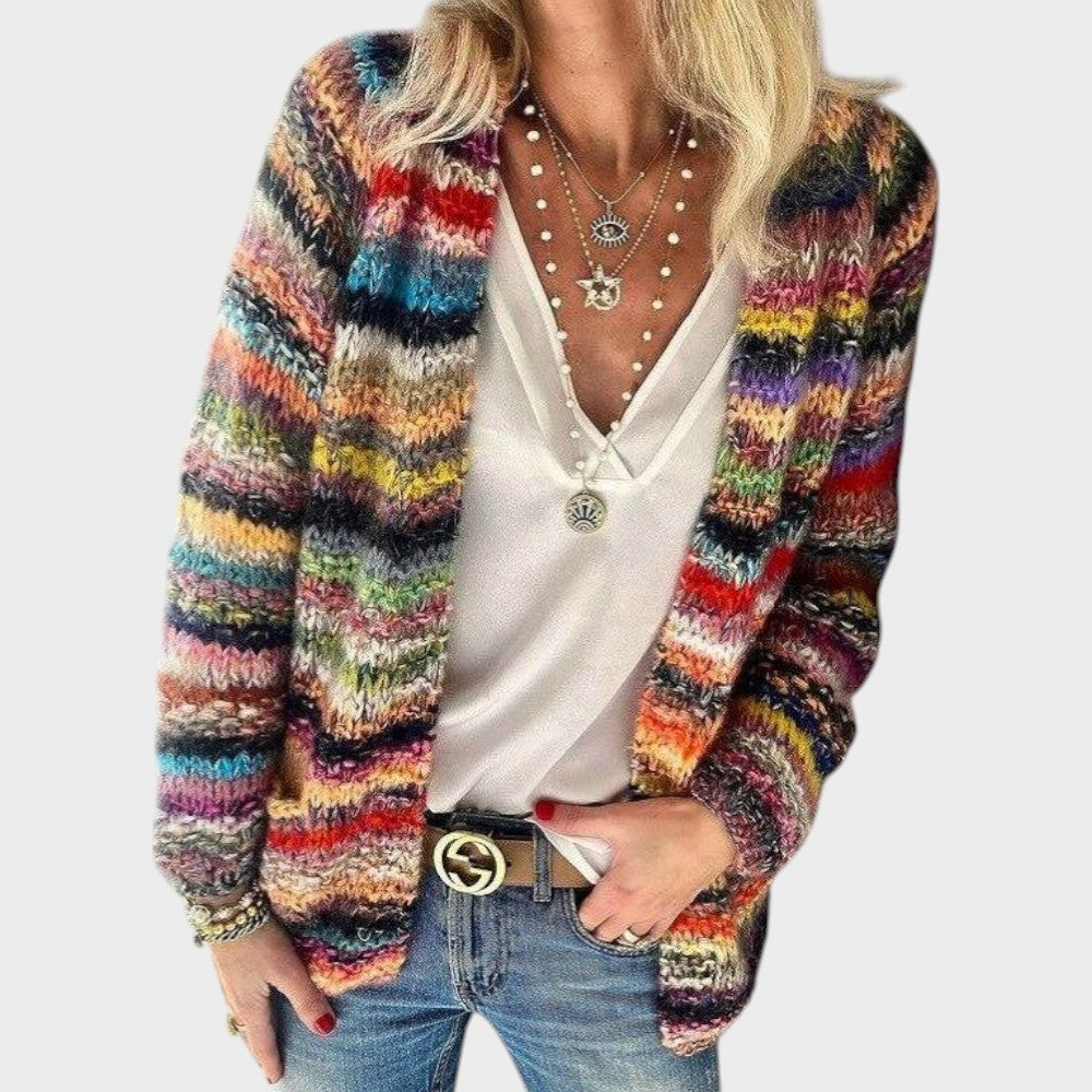 Bella | Multicolored Knitted Cardigan