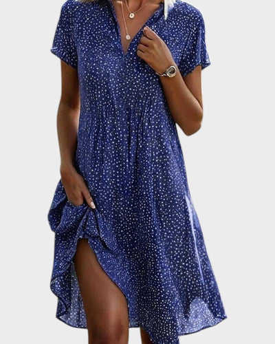 Arabella | Women's Polka Dot Short Dress with Ruffled Hem